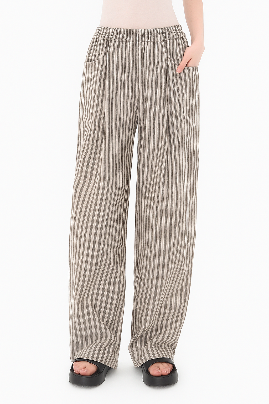 Maya | Striped Wide-Leg Pants