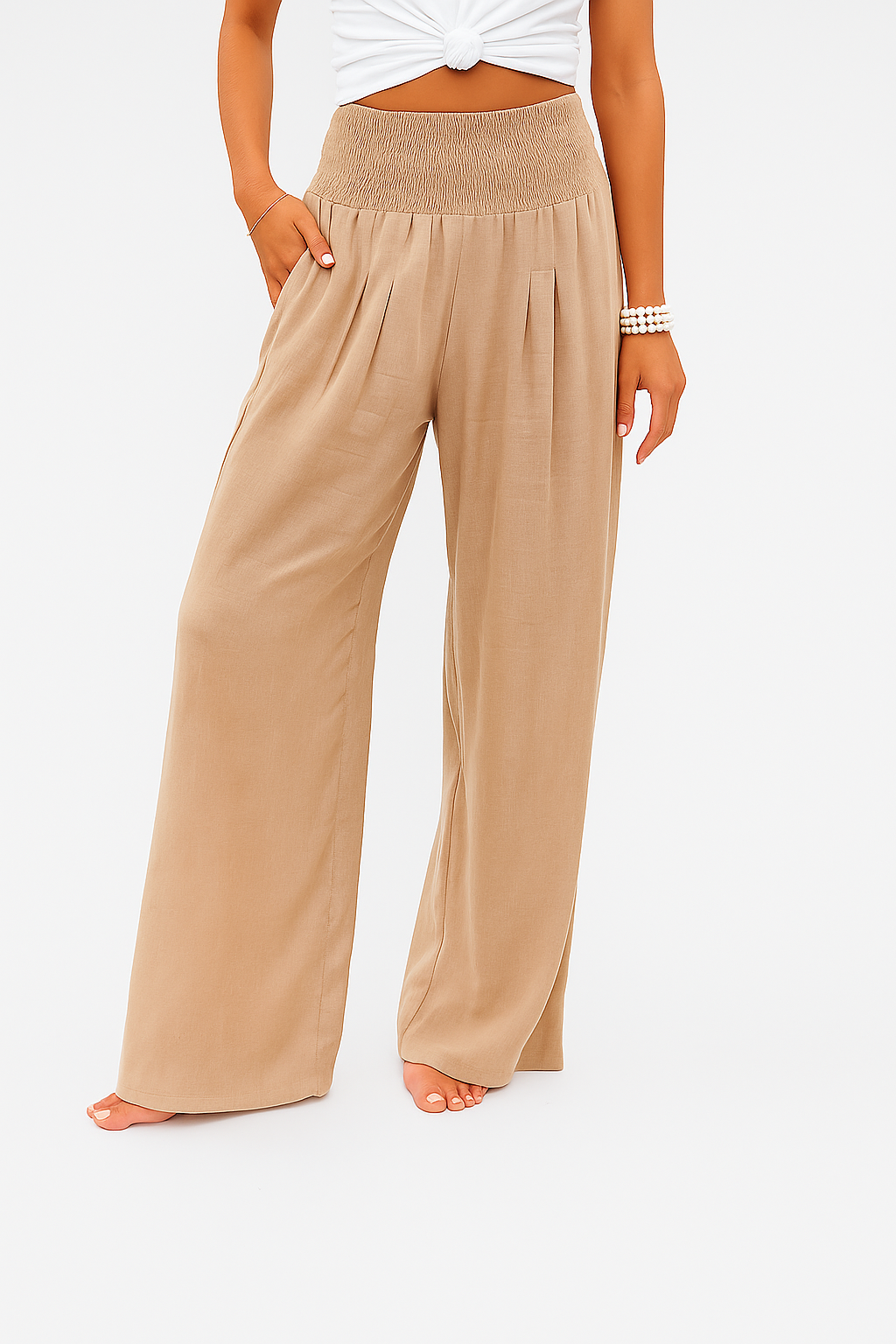 Marisol | High Waist Elastic Pants
