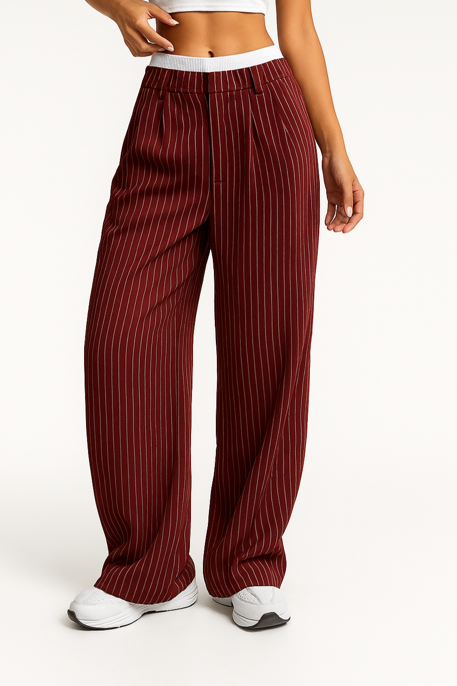 Amara | Pinstripe Wide-Leg Pants