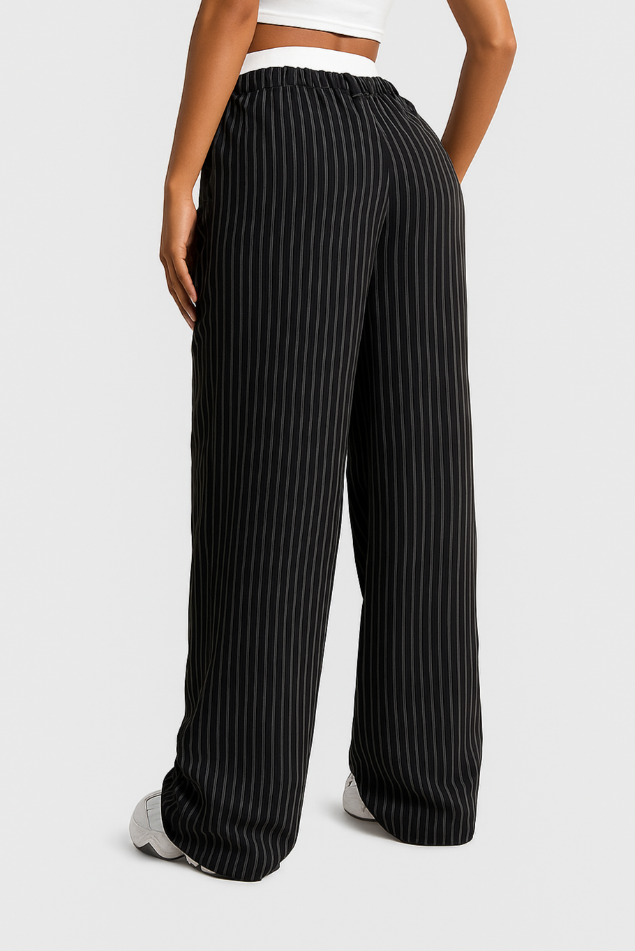 Amara | Pinstripe Wide-Leg Pants