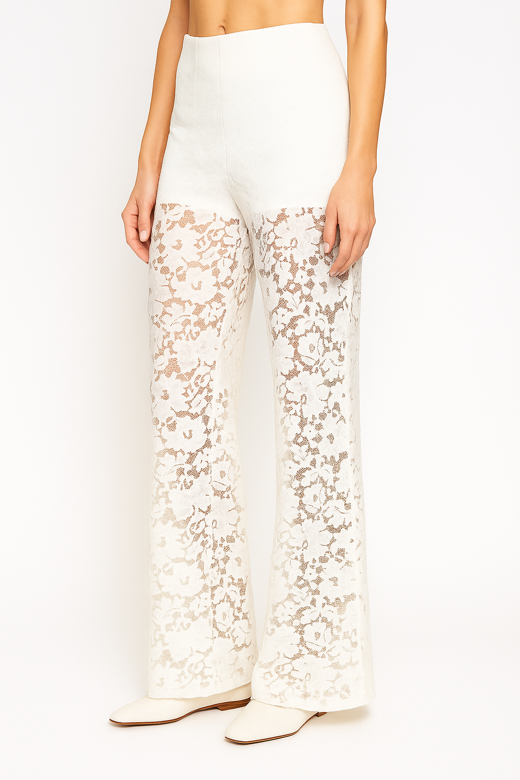 Niki | Floral Lace Flare Pants