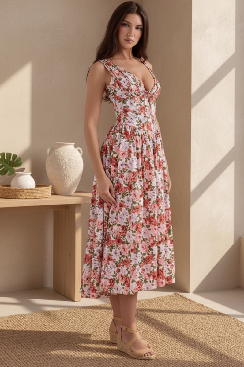 Laura |  Floral Midi Dress
