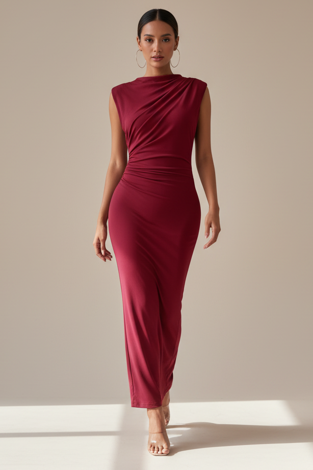 Diana | Drapped Midi Dress